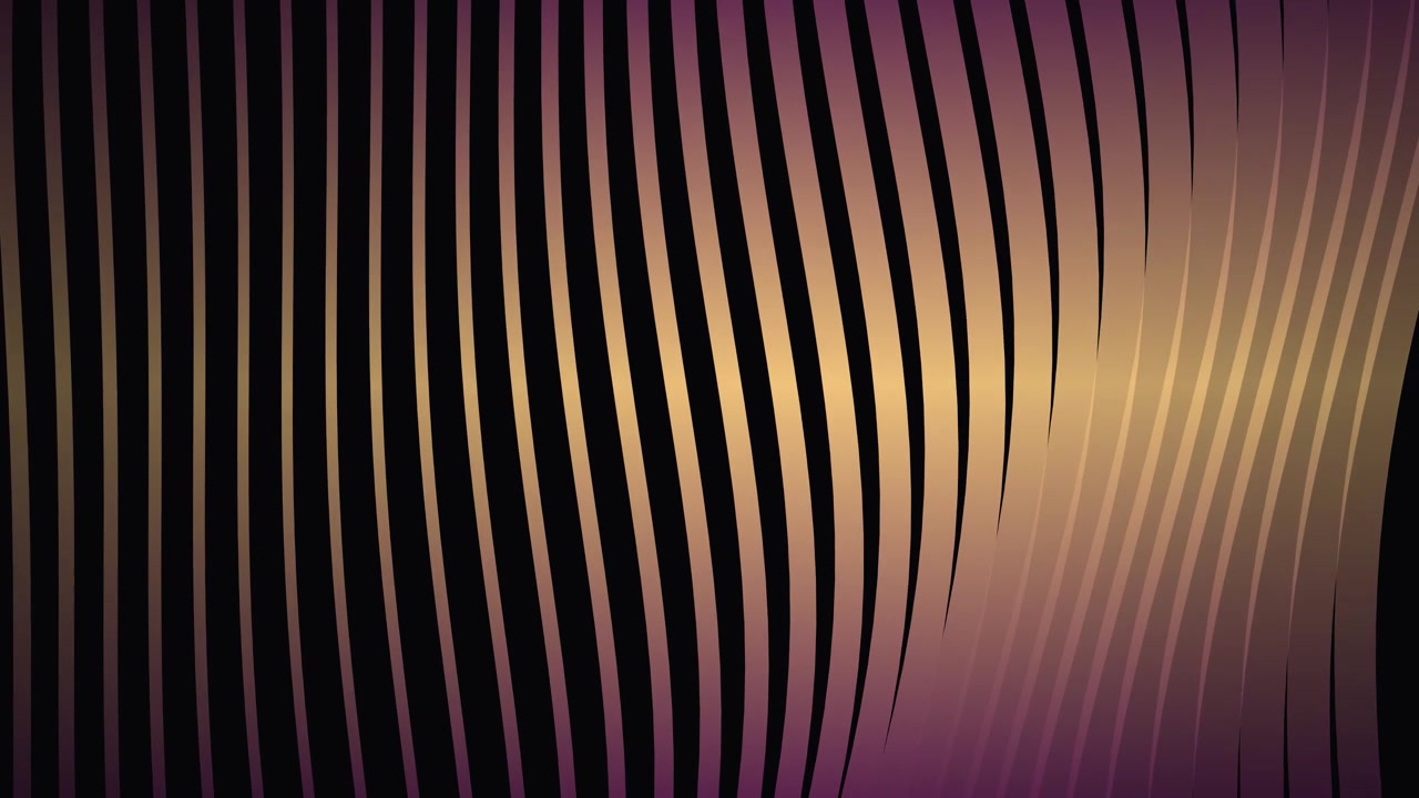 Abstract Motion Background with Wavy Golden Lines on Dark Gradient