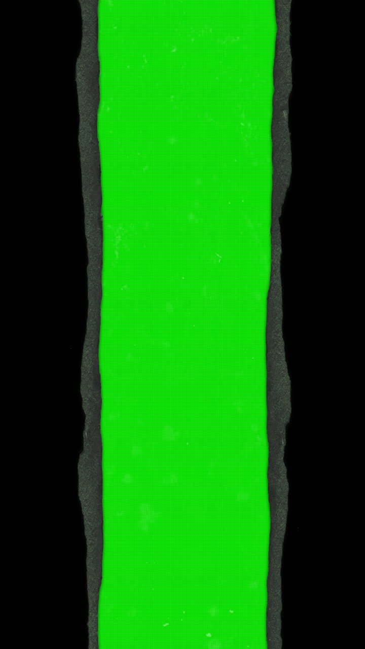 Tearing Paper Transition Revealing Green Screen