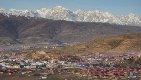 tibetan village at sichuan province, china