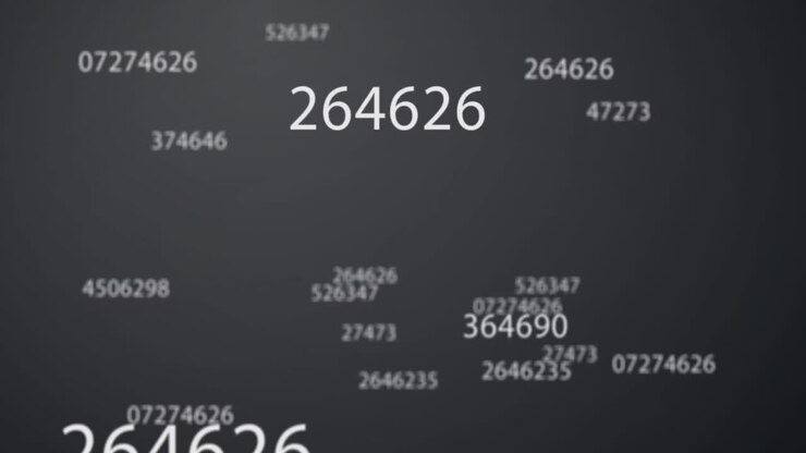 Animazione di numeri che cambiano su sfondo grigio