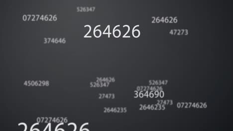animación de números que cambian sobre un fondo gris