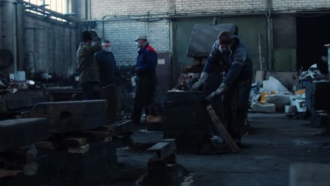 metalworking factory workers