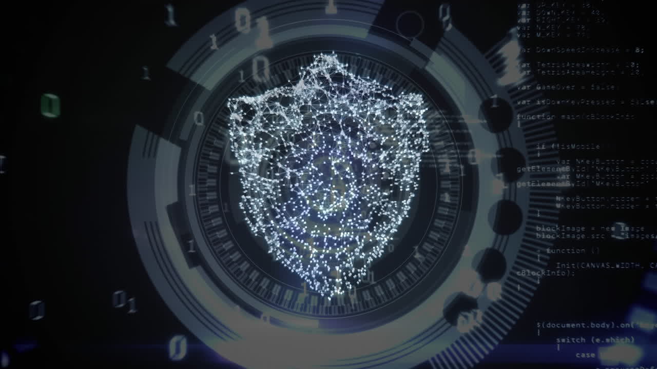 compuesto digital de una cerradura cibernética y el sistema binario