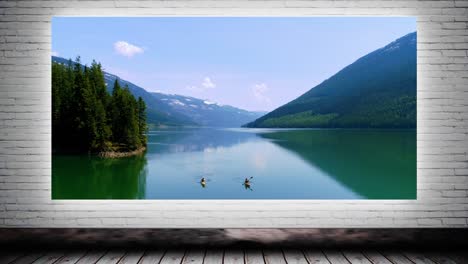 canvas showing people kayaking