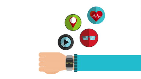 reloj inteligente con varias funciones de aplicación