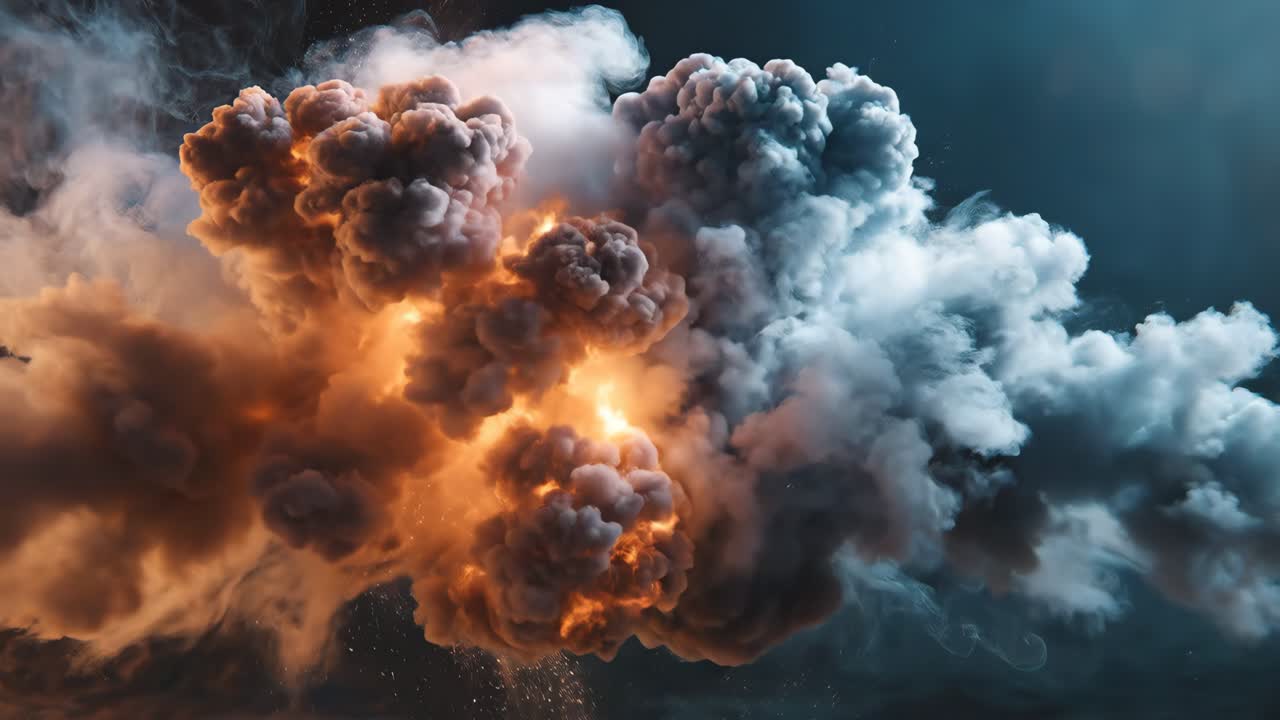 Abstract swirling smoke cloud formation