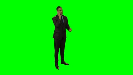 businessman talking on mobile phone