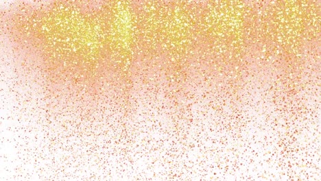 gold glitter powder rain seamless loop. festive golden dust particles sparkle