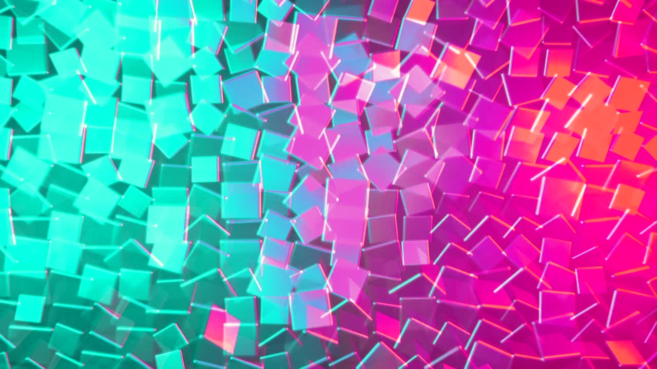 Abstract Geometric Neon Squares