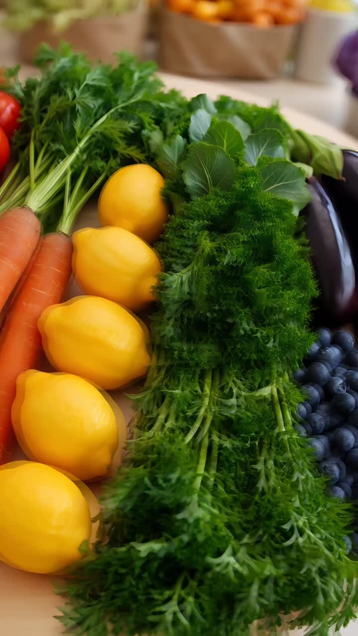 Fresh Organic Fruits and Vegetables 4K