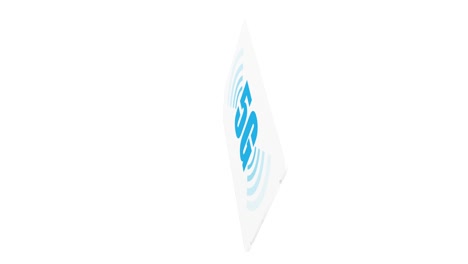 isolated sim card of a mobile operator close-up on a white background loop