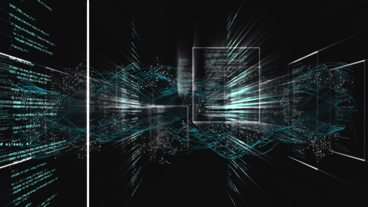 Animation of data processing during coronavirus covid19 pandemic