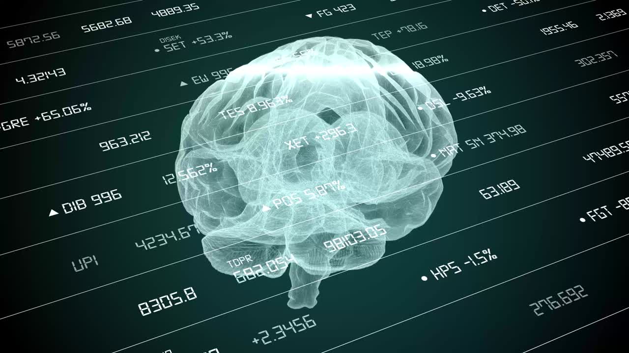 Data and report statistics, animation with graph diagrams.