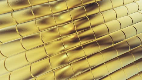 gold foil tiles texture seamless loop background 3d rendering