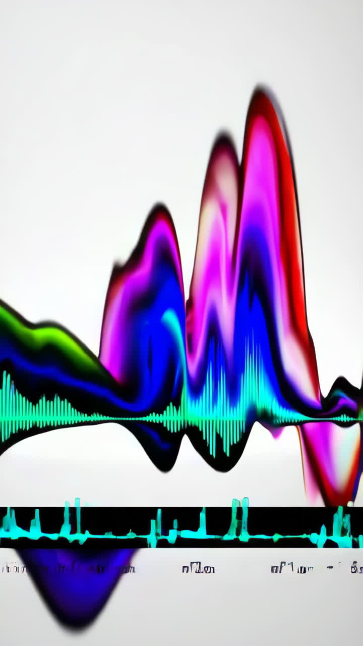 Colorful Audio Waveform Visualization