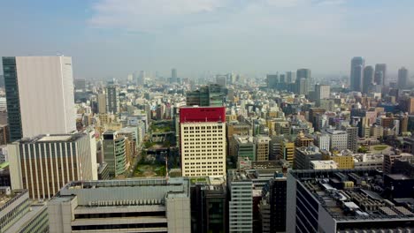 the aerial view of tokyo