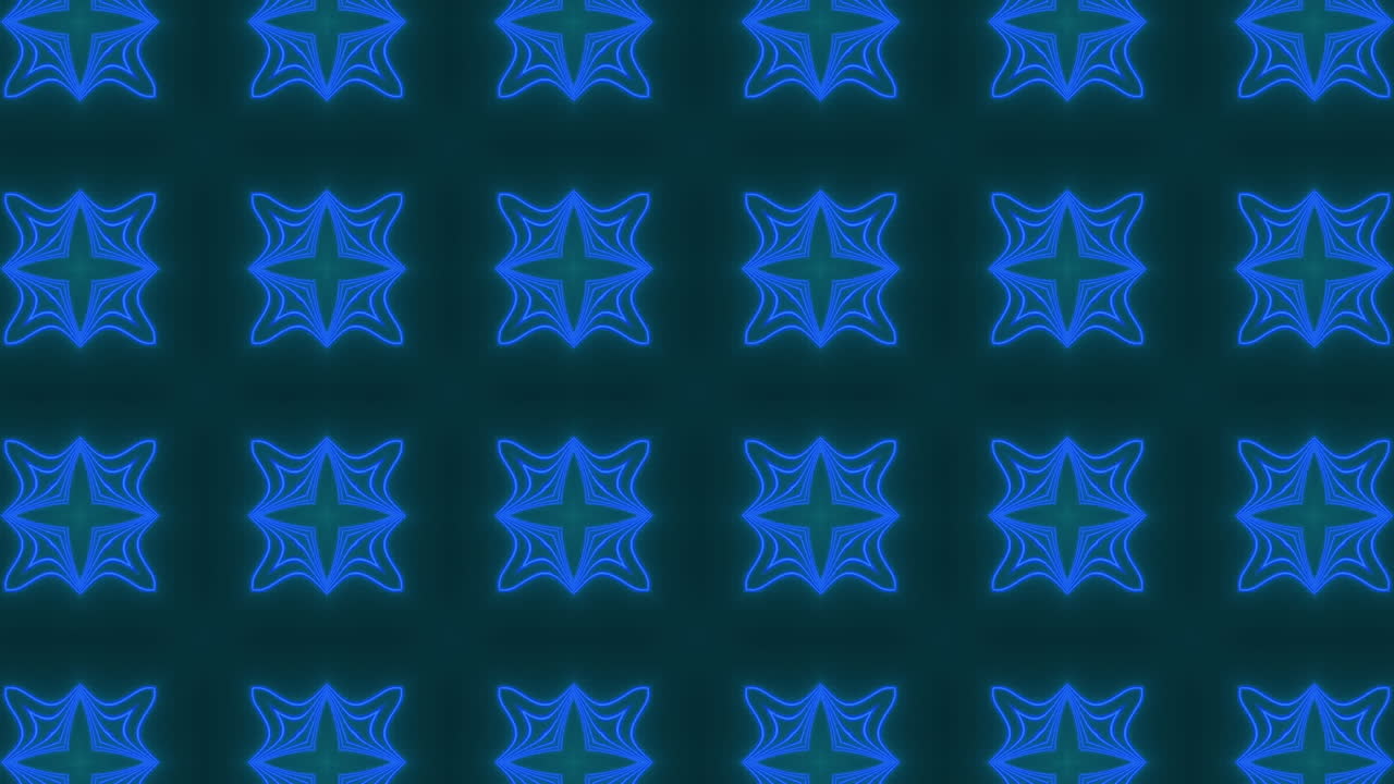 animación de formas azules que se mueven sobre un fondo negro