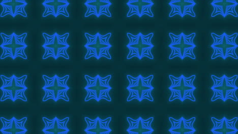 animatie van blauwe vormen die zich op een zwarte achtergrond bewegen
