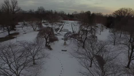 amazing flying shot of fairmount park in philadelphia, pa - drone footage