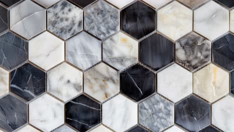 hexagon marble mosaic tiles