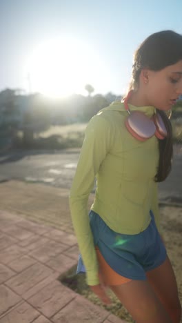 mujer haciendo ejercicio al aire libre
