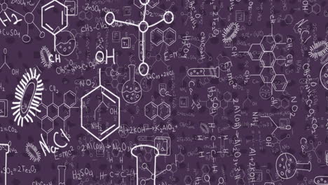 animation of scientific data processing over dark background