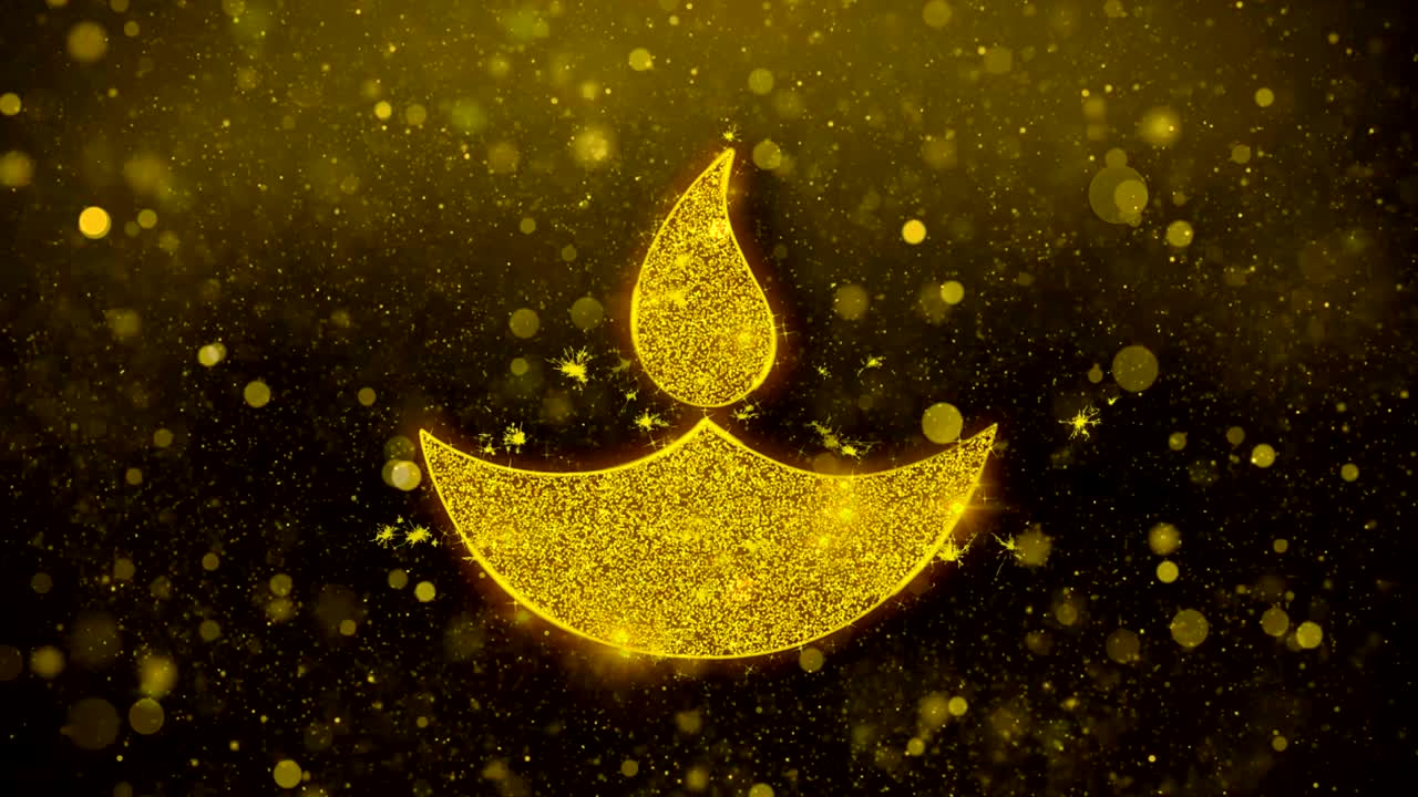 Animazione icona lampada Diya di Diwali
