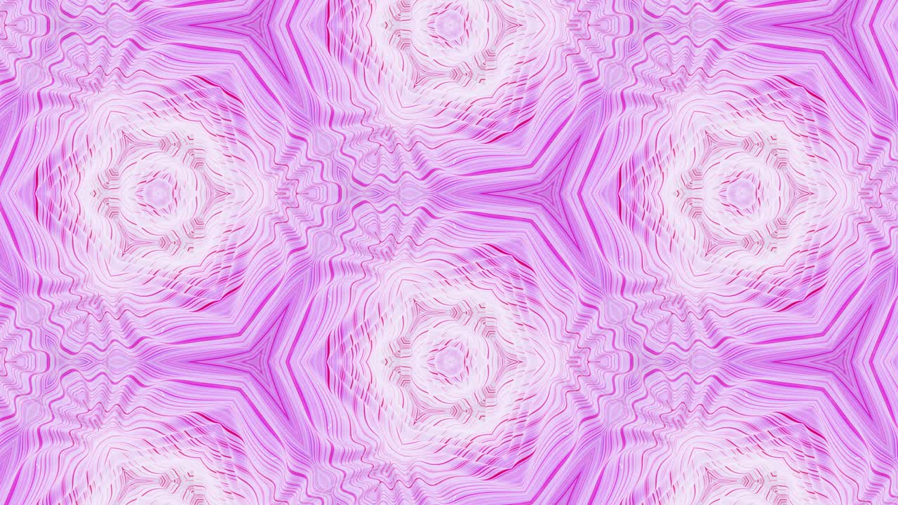 Animazione 3D elegante e astratta in loop, come un motivo simmetrico ondulato, una struttura caleidoscopica con onde, vetro liquido multicolore con splendidi colori sfumati. Animazione fluida colorata e di tendenza in 4K
