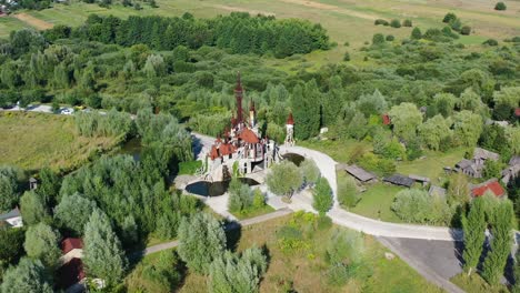 magical fairytale castle in the middle of a forest in kyiv oblast ukraine made by victoria film studio