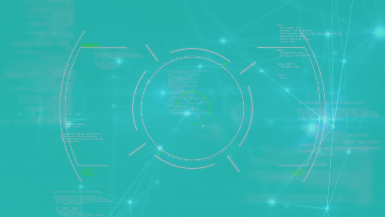 녹색 배경에 연결 네트워크의 애니메이션