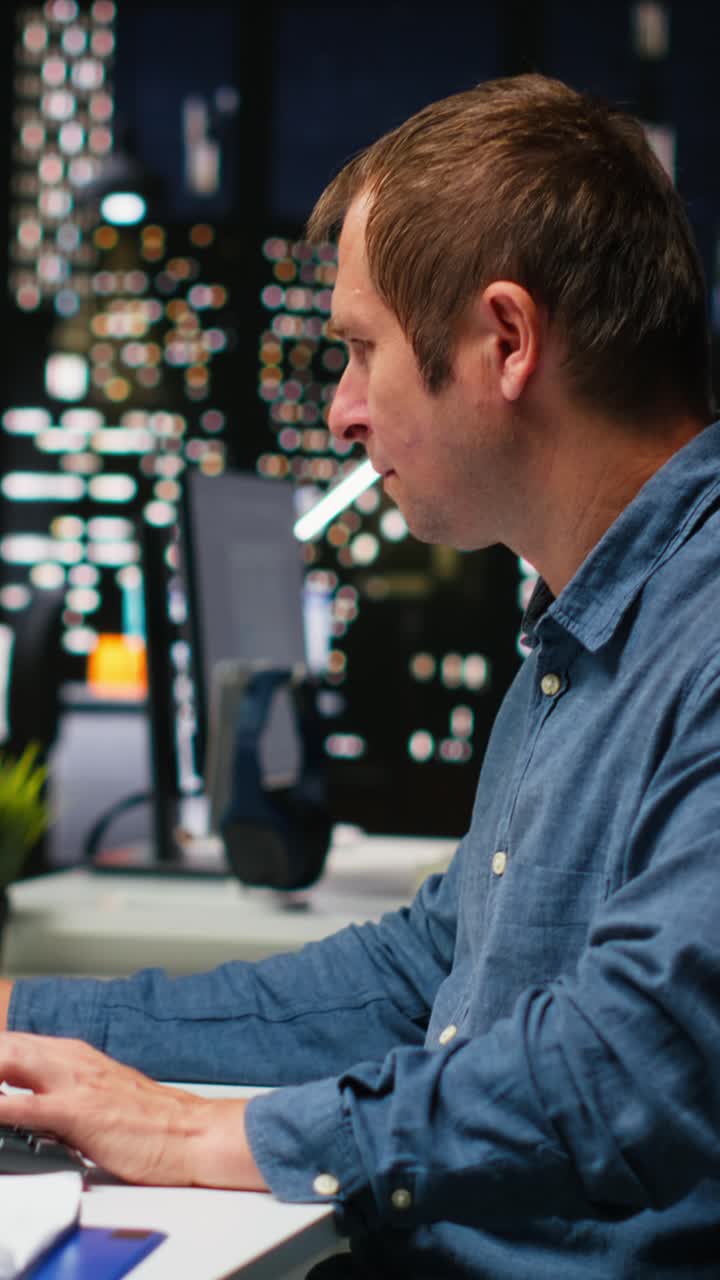 Vertical Video Interior designer engineer using AI neural networks to help create furniture