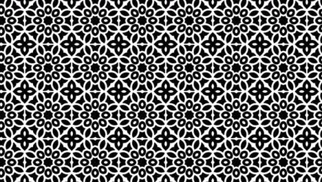 Monochrome Mandala Matrix Seamless Floral Geometry Slide Animation
