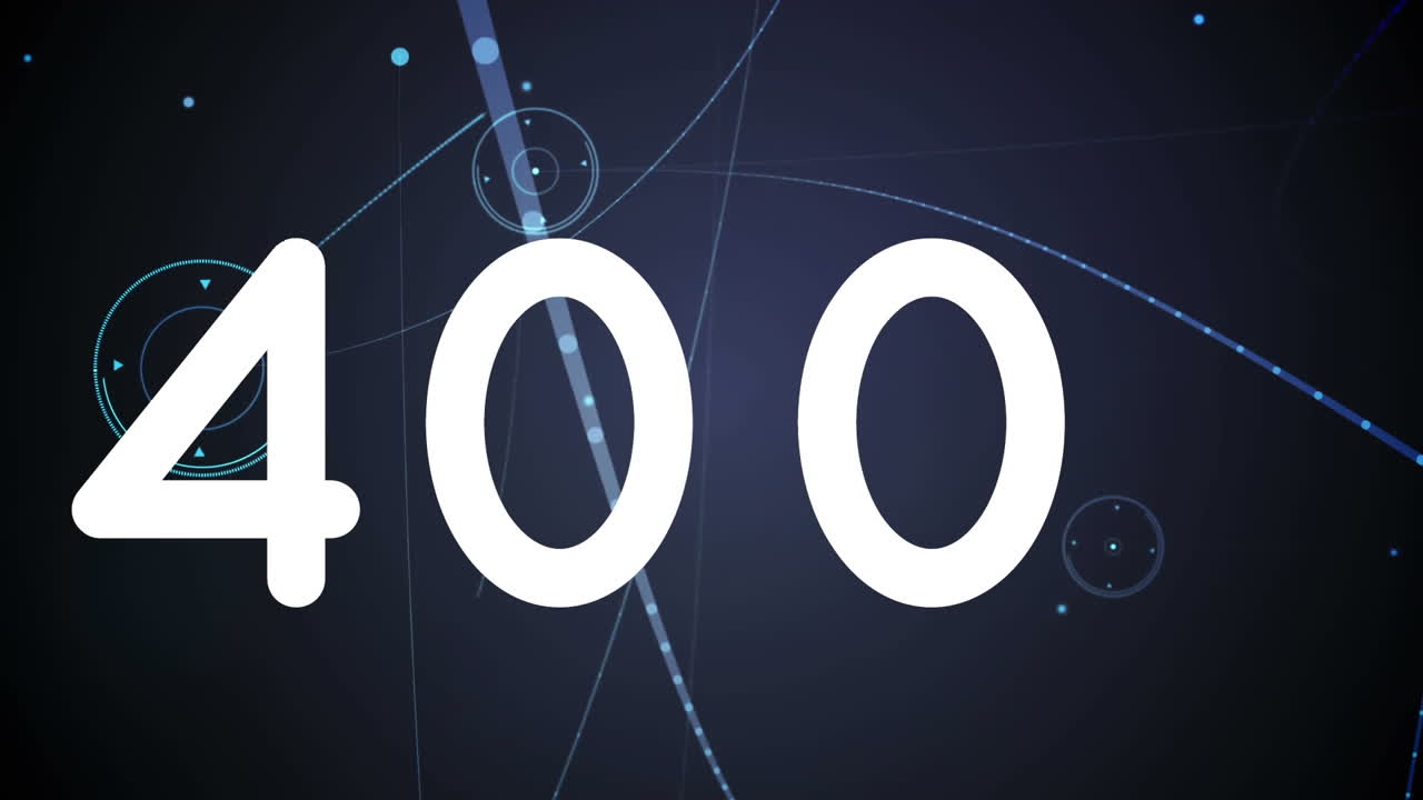 연결 네트워크를 통해 바뀌는 숫자의 애니메이션