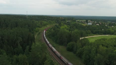 Helicopter-chaising-the-train-aerial-video