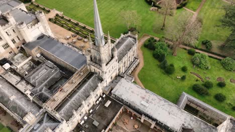 Drone-footage-Ashridge-House-top-down-gardens