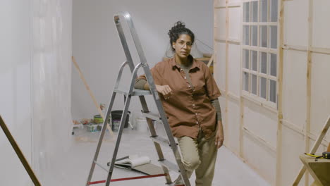 woman posing in the studio