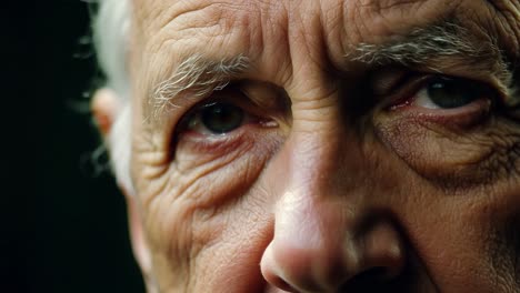 close-up portrait of an elderly man