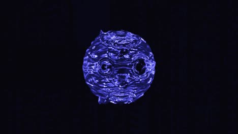 abstract blue glowing sphere