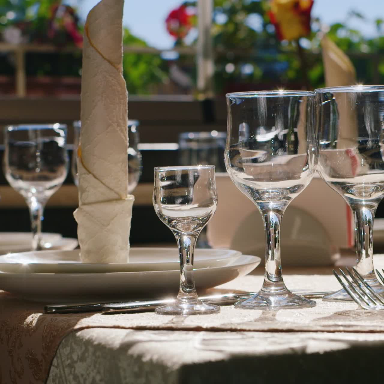 레스토랑 여름 테라스 테이블 03