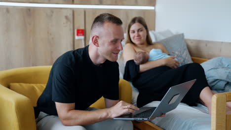 new parents connect with doctor via video call