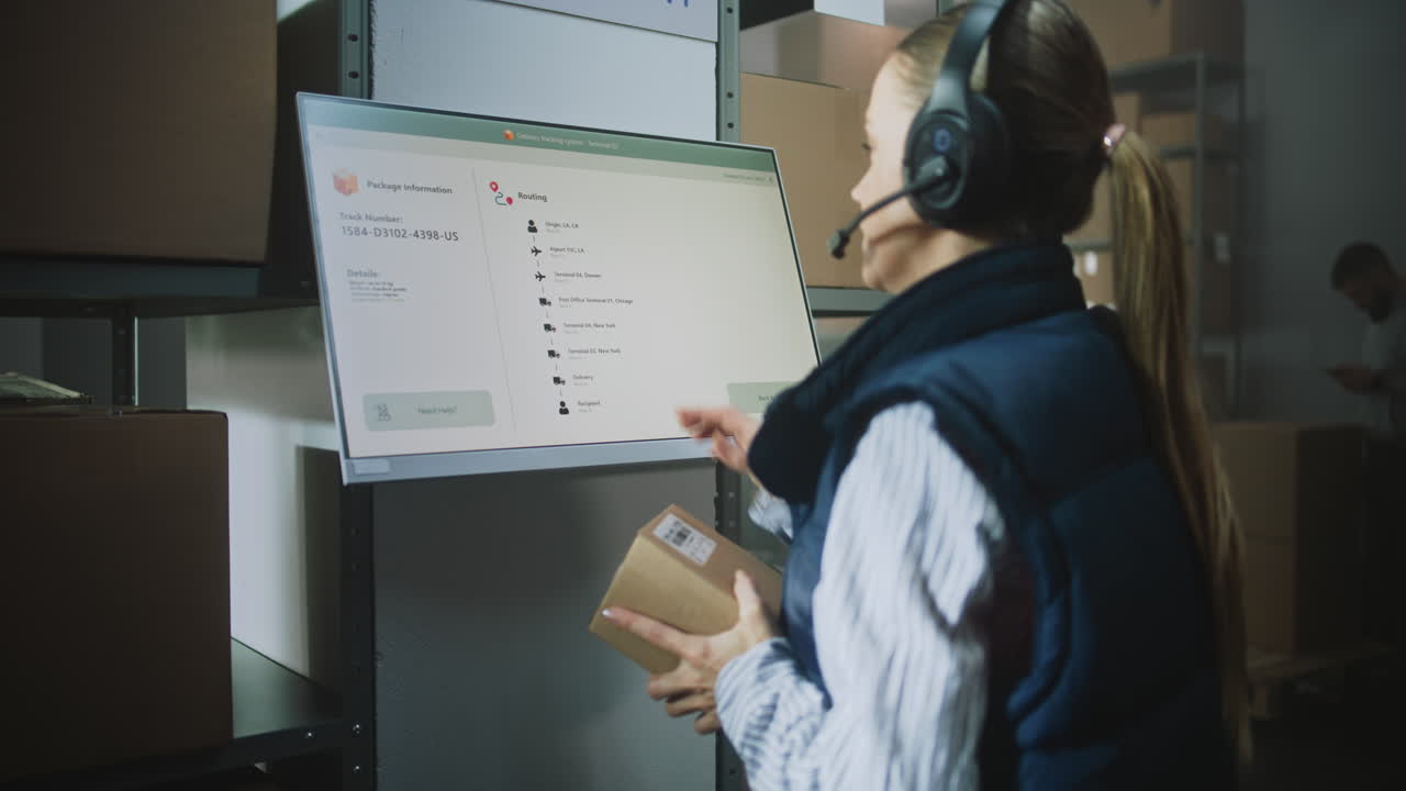 paquete de seguimiento del trabajador del almacén