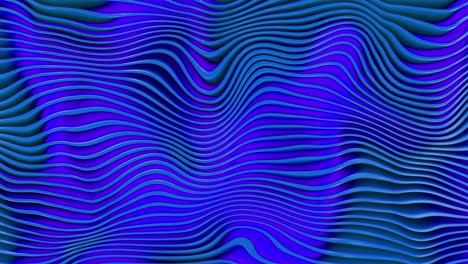 Animation of wave movements of blue geometric lines