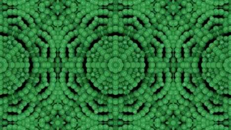 patrón de mosaico animado abstracto con bolas verdes. fondo gráfico de movimiento de bucle sin costuras simple
