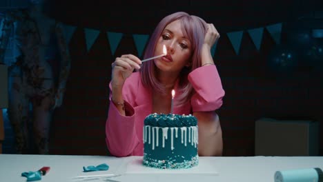a melancholy birthday celebration