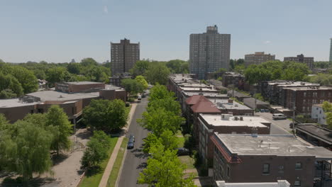 rise over apartments and condos in demun neighborhood of clayton in st