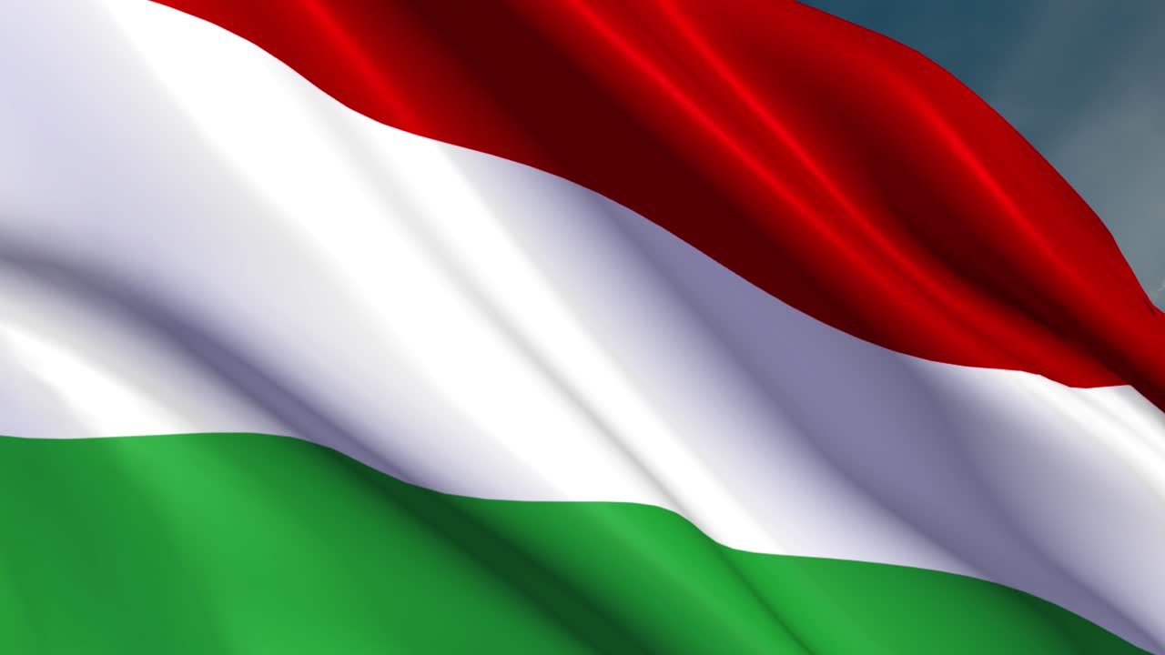 húngaro - bandera - 4k - bucle