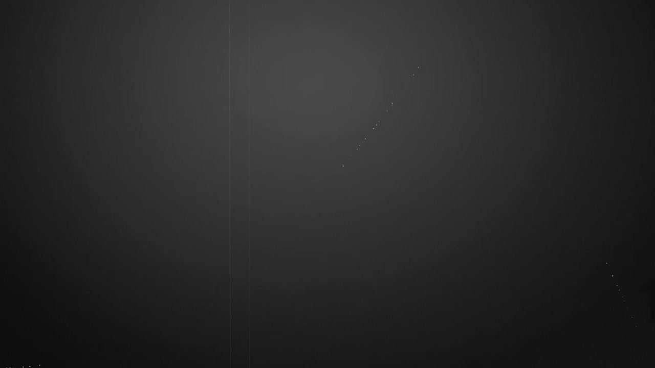 Starlink Satellite Train Moving Across Night Sky