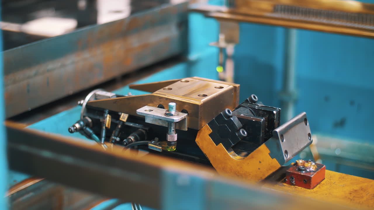 Industrial plant for the production of copper sheet metal in a steel mill factory setting, showcasing manufacturing processes and metalworking