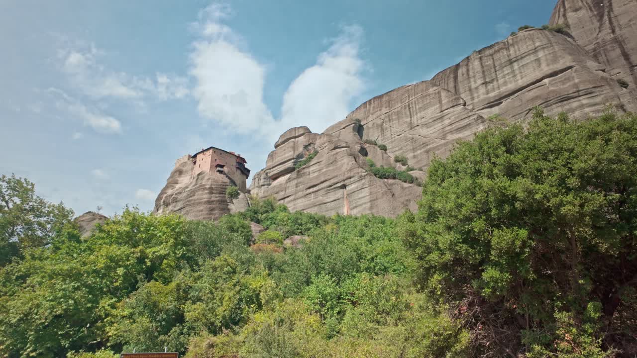 Holy monastery of St Nicholas Meteora rock formations