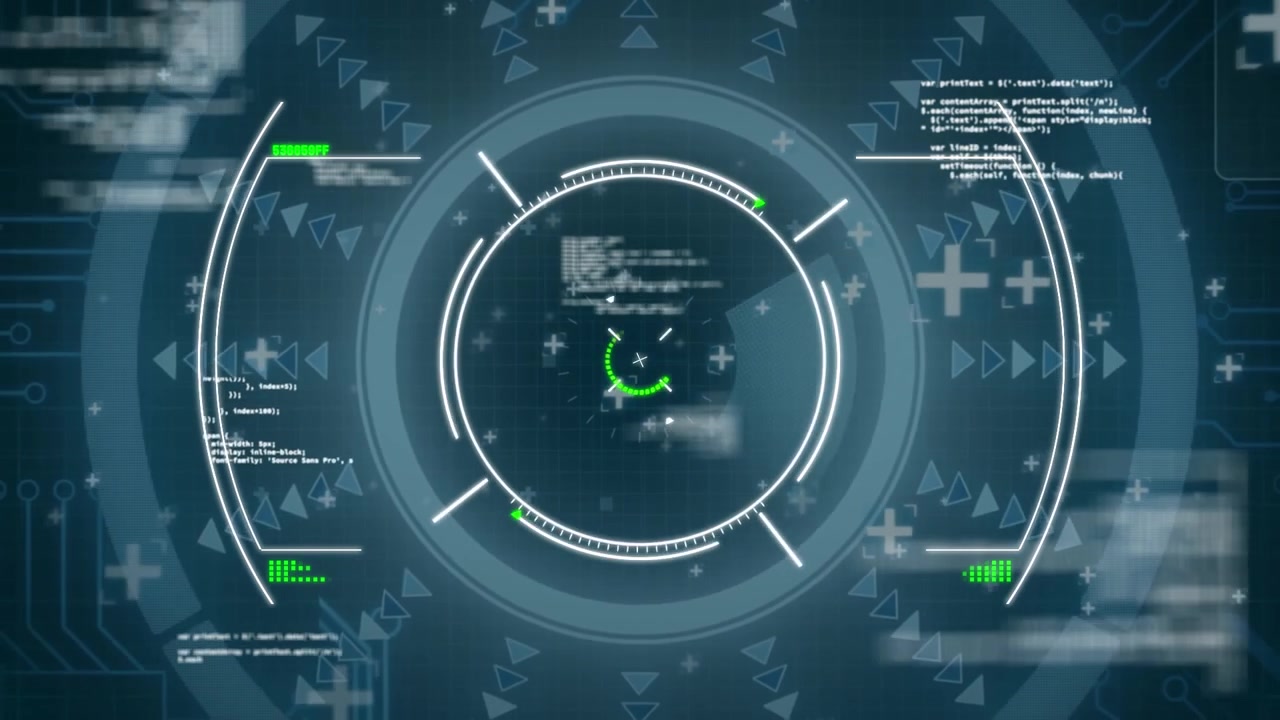 Animation of scope scanning, connections and data processing